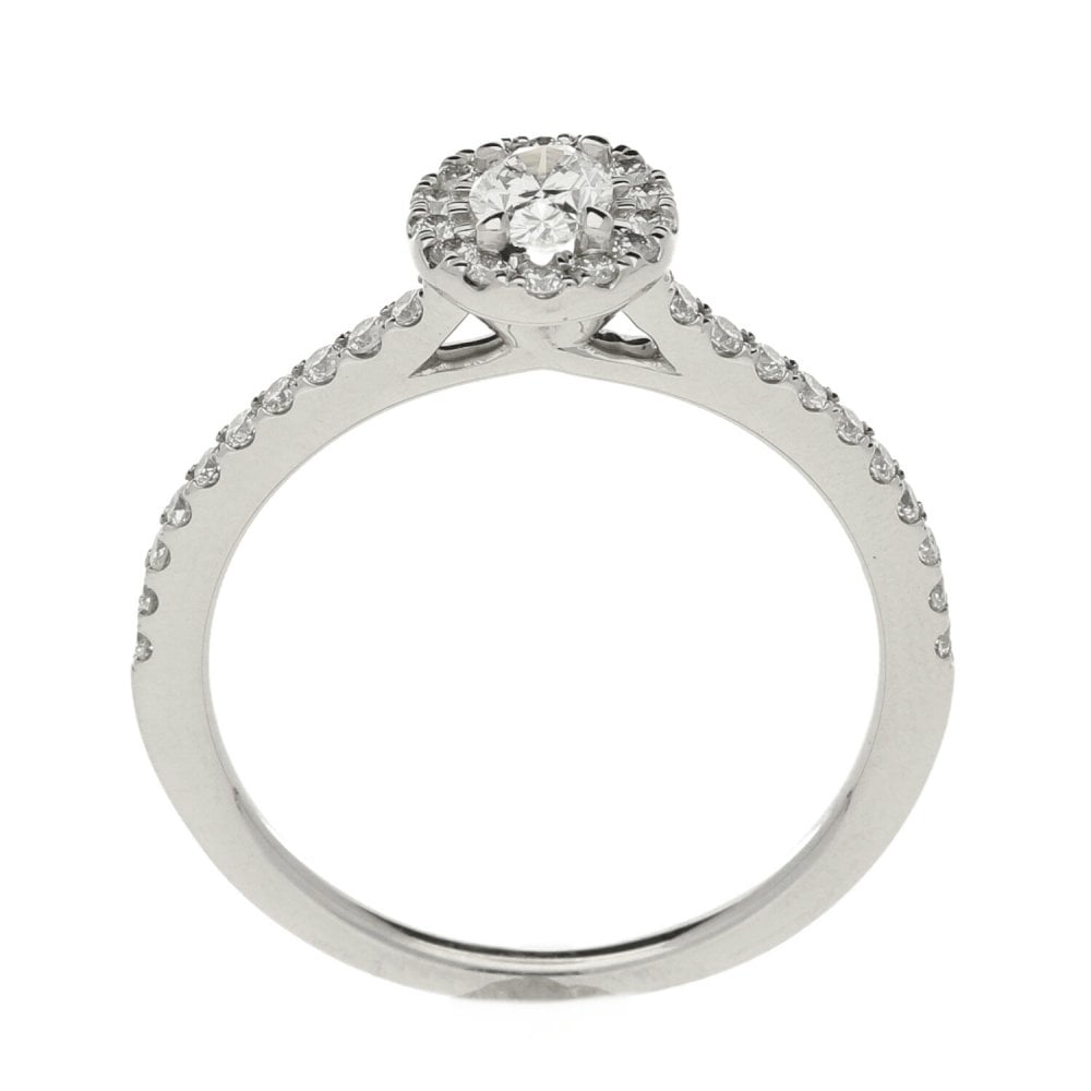 Ladies GIA Certified 0.60ct Diamond Platinum Ring - Colour D
