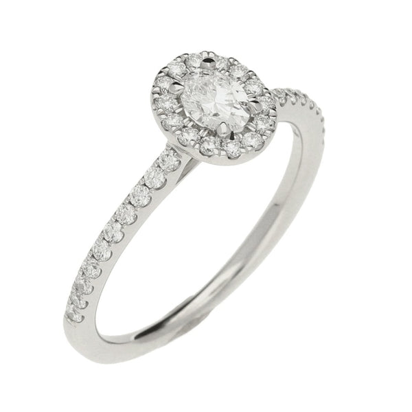 Ladies GIA Certified 0.60ct Diamond Platinum Ring - Colour D