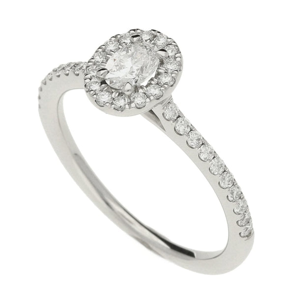 Ladies GIA Certified 0.60ct Diamond Platinum Ring - Colour D