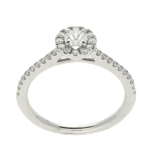 Ladies GIA Certified 0.54ct Diamond Platinum Ring - Colour F