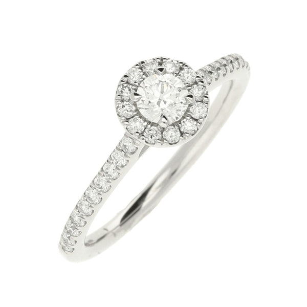 Ladies GIA Certified 0.54ct Diamond Platinum Ring - Colour F