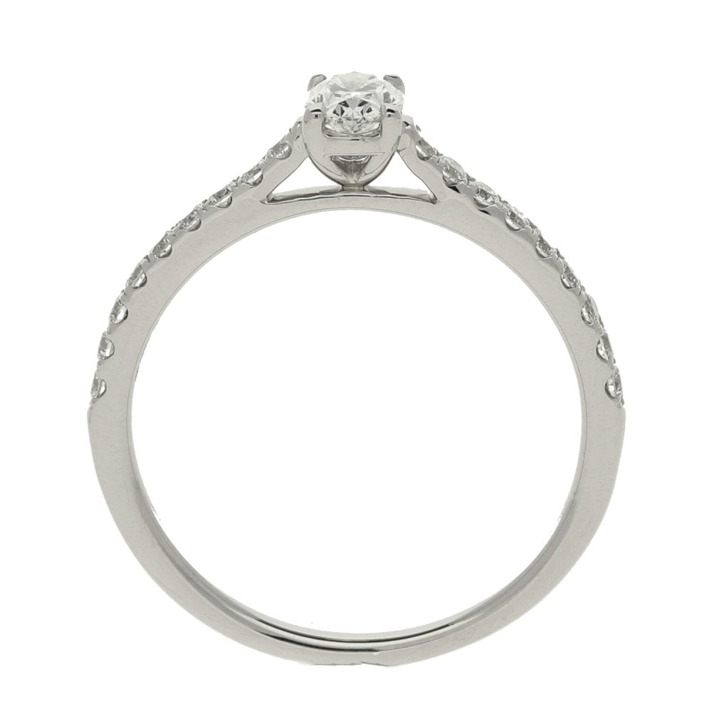 Ladies GIA Certified Diamond Platinum Ring -  0.56ct