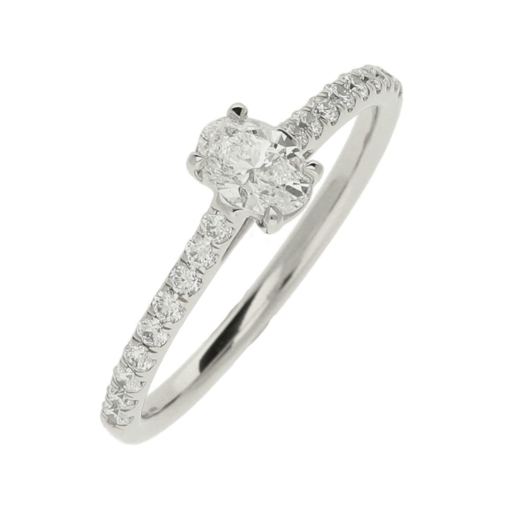 Ladies GIA Certified Diamond Platinum Ring -  0.56ct