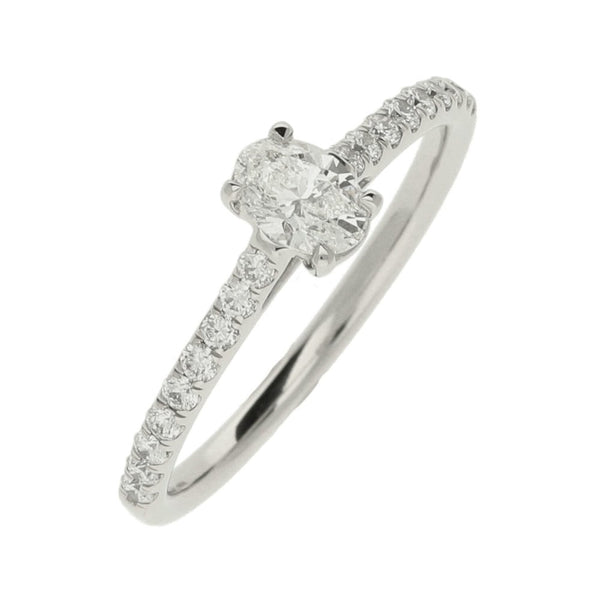 Ladies GIA Certified Diamond Platinum Ring -  0.56ct