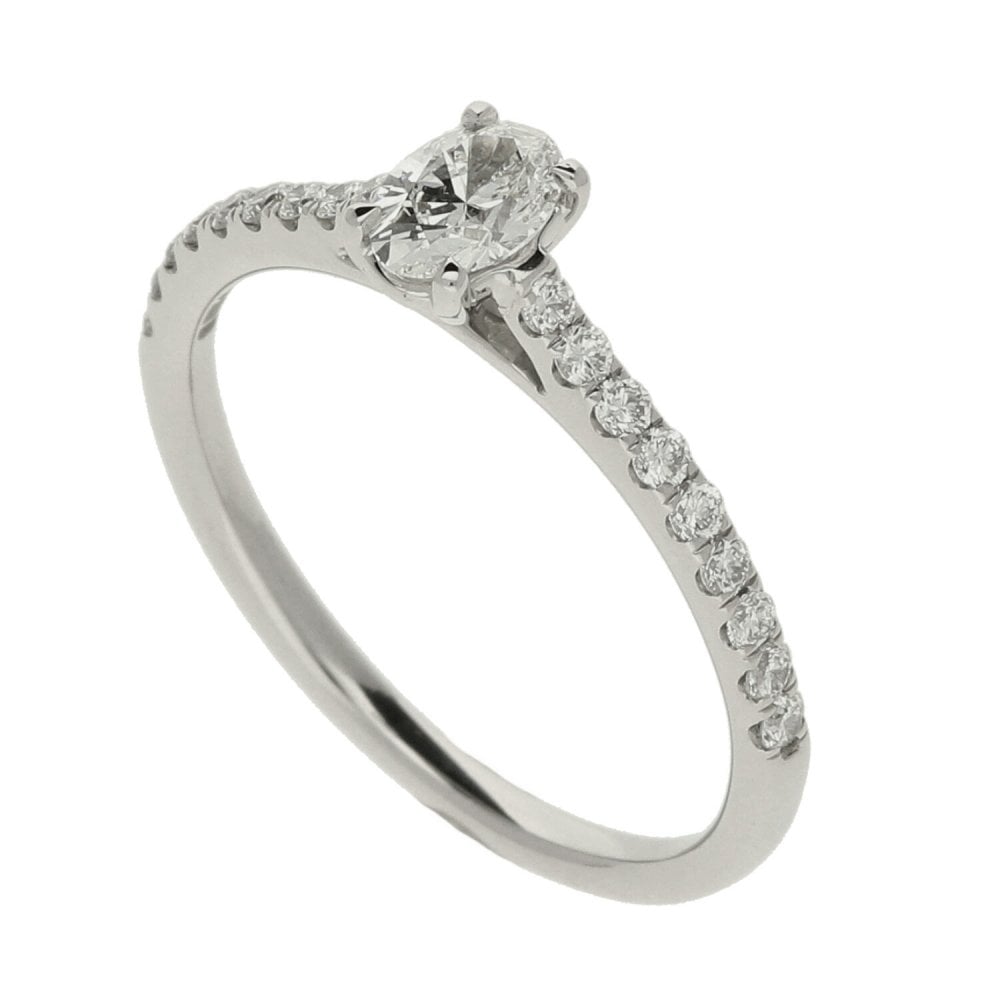 Ladies GIA Certified Diamond Platinum Ring -  0.56ct