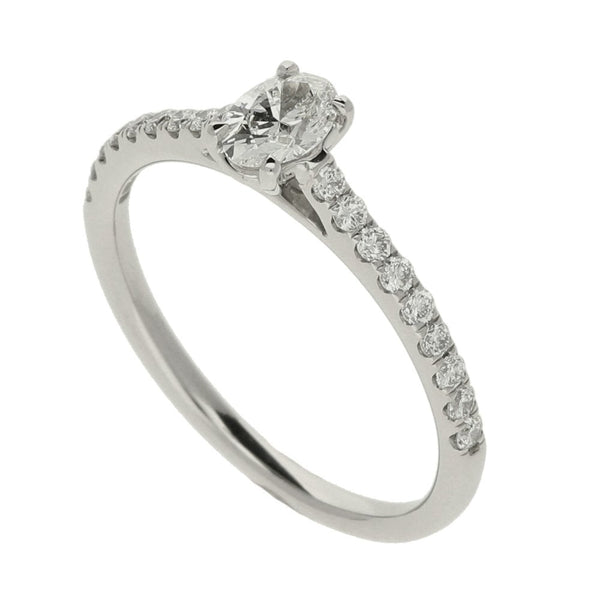 Ladies GIA Certified Diamond Platinum Ring -  0.56ct