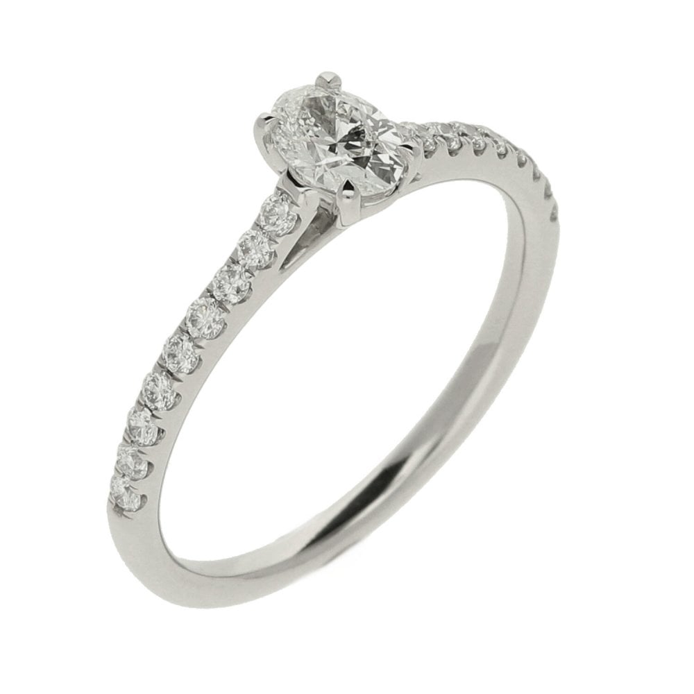 Ladies GIA Certified Diamond Platinum Ring -  0.56ct