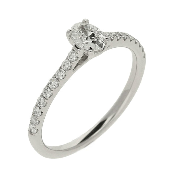 Ladies GIA Certified Diamond Platinum Ring -  0.56ct