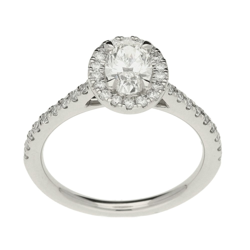 Ladies GIA Certified 1.10ct Diamond Platinum Ring - Colour G