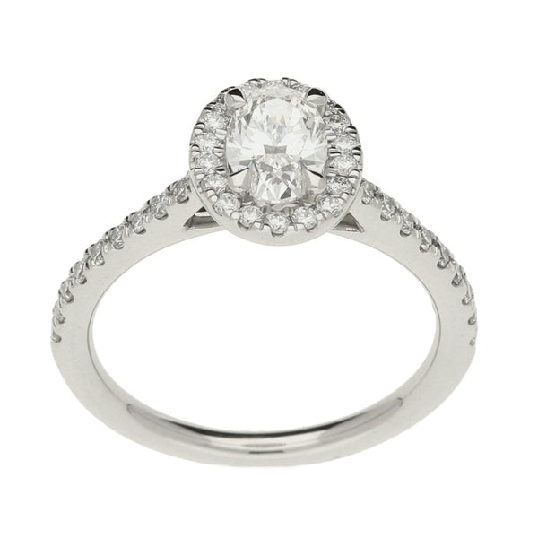 Ladies GIA Certified 1.10ct Diamond Platinum Ring - Colour G