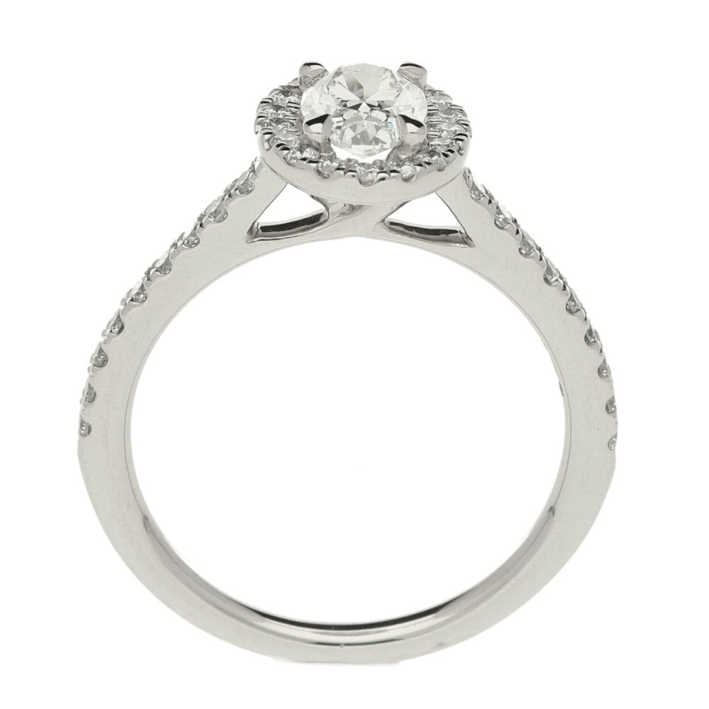 Ladies GIA Certified 1.10ct Diamond Platinum Ring - Colour G