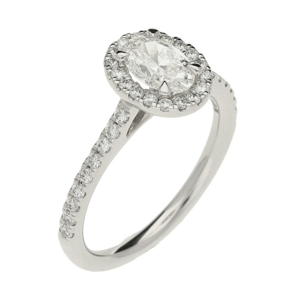 Ladies GIA Certified 1.10ct Diamond Platinum Ring - Colour G