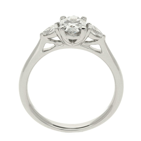 Ladies GIA Certified 0.90ct Diamond Platinum Ring - Colour G