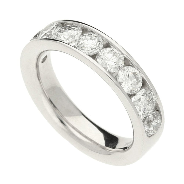 Ladies 18ct White Gold Half Eternity Diamond Ring - 2.00ct