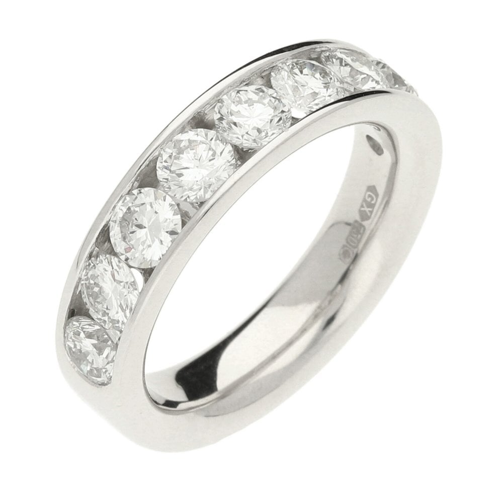 Ladies 18ct White Gold Half Eternity Diamond Ring - 2.00ct