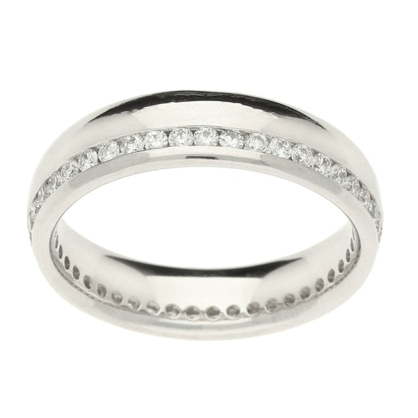 Ladies 18ct White Gold Diamond Wedding Ring - 0.55ct
