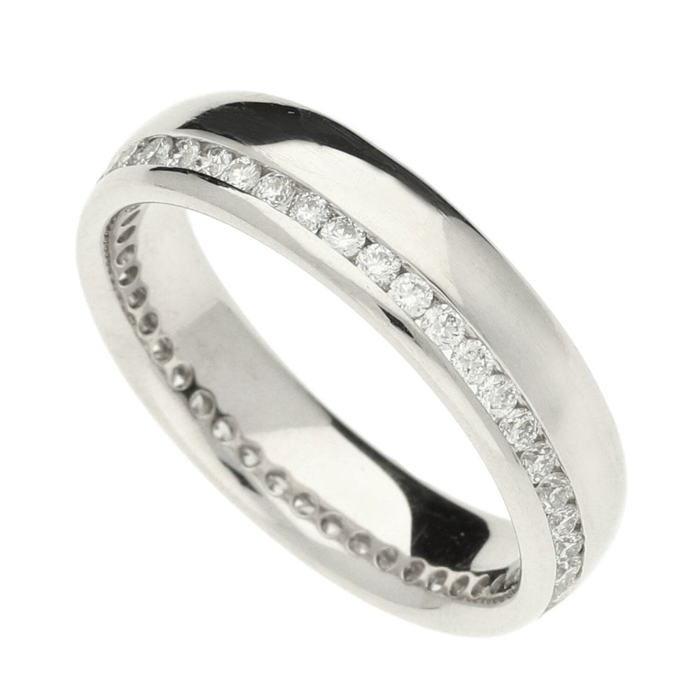 Ladies 18ct White Gold Diamond Wedding Ring - 0.55ct