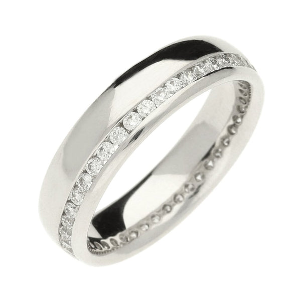 Ladies 18ct White Gold Diamond Wedding Ring - 0.55ct