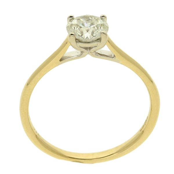 Ladies 18ct Yellow Gold Diamond Engagement Ring - Size N