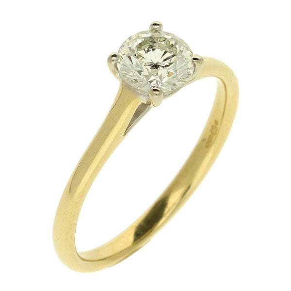 Ladies 18ct Yellow Gold Diamond Engagement Ring - Size N