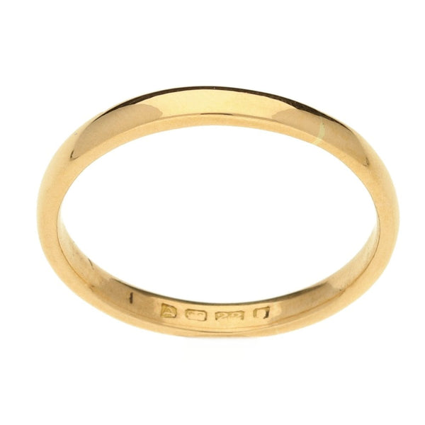 Ladies 22ct Yellow Gold Wedding Ring - Size O - 3.0g
