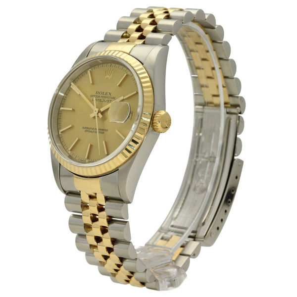 Datejust 16233 - Gents Watch - Gold Baton Dial - 1994