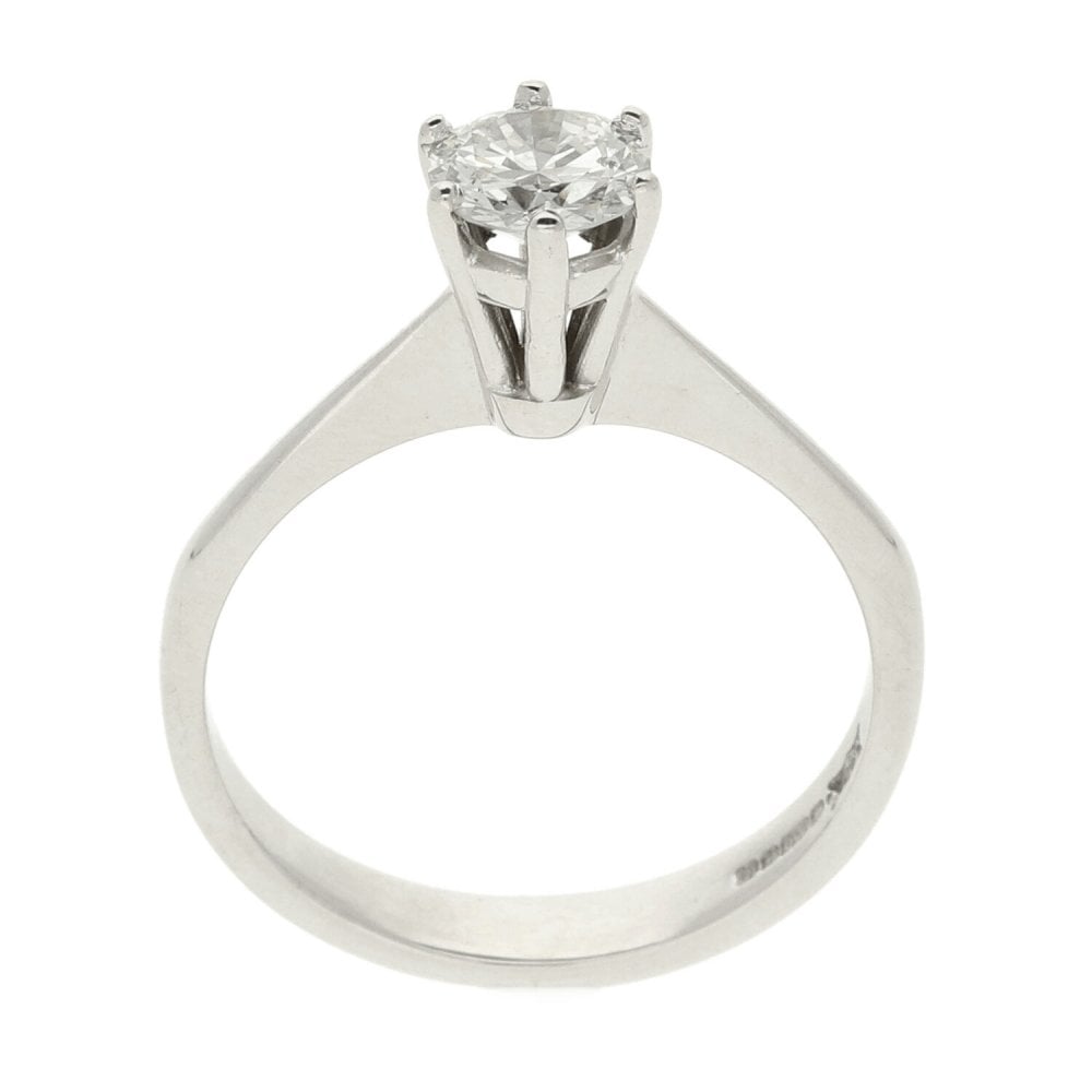 Ladies 18ct White Gold Diamond Engagement Ring - Size L