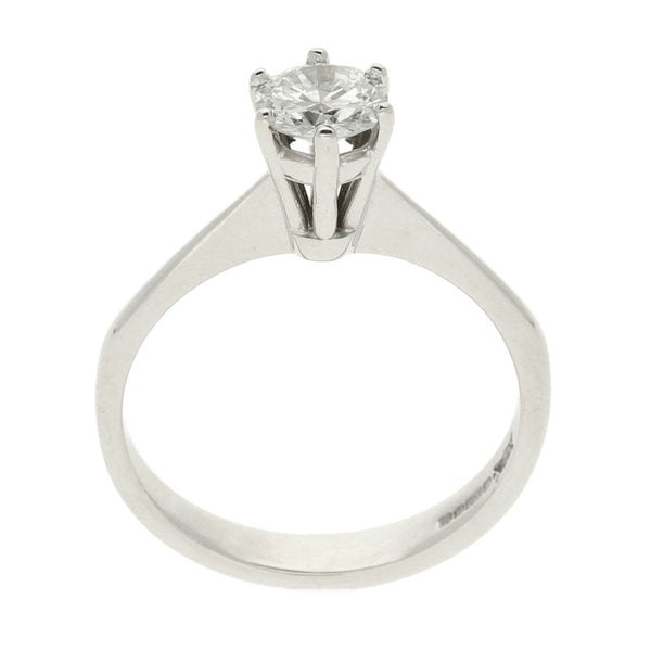 Ladies 18ct White Gold Diamond Engagement Ring - Size L
