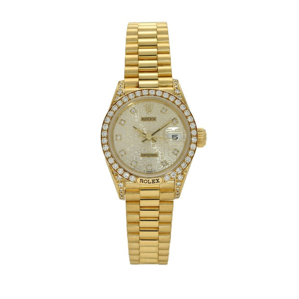 Datejust 69158 - Ladies Gold Watch - Diamond Bezel - 1989