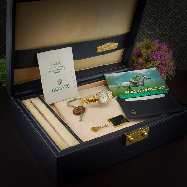 Datejust 69158 - Ladies Gold Watch - Diamond Bezel - 1989