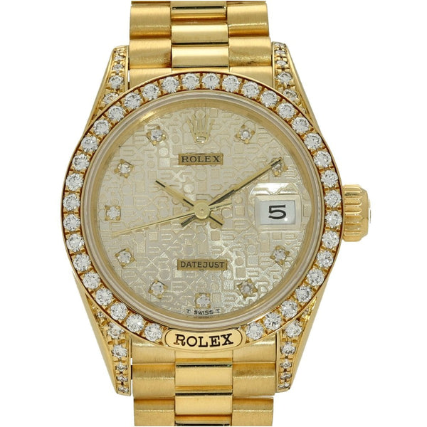 Datejust 69158 - Ladies Gold Watch - Diamond Bezel - 1989