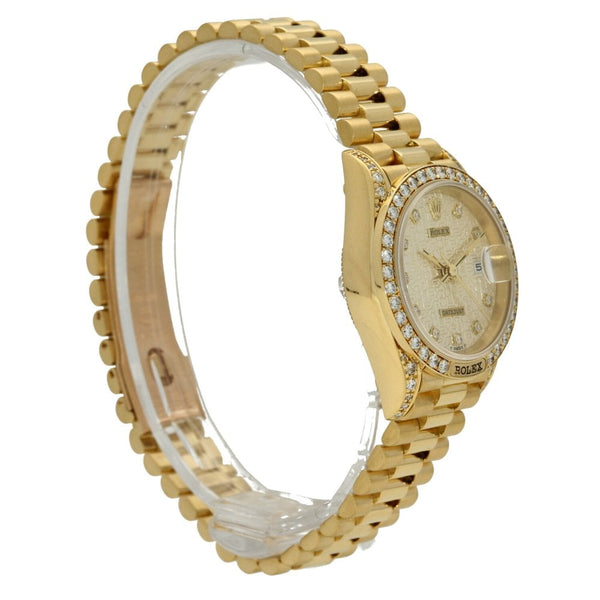 Datejust 69158 - Ladies Gold Watch - Diamond Bezel - 1989