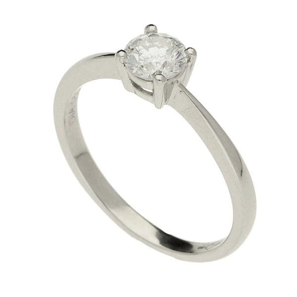 Platinum Round Brilliant-Cut Diamond Engagement Ring - 0.50ct
