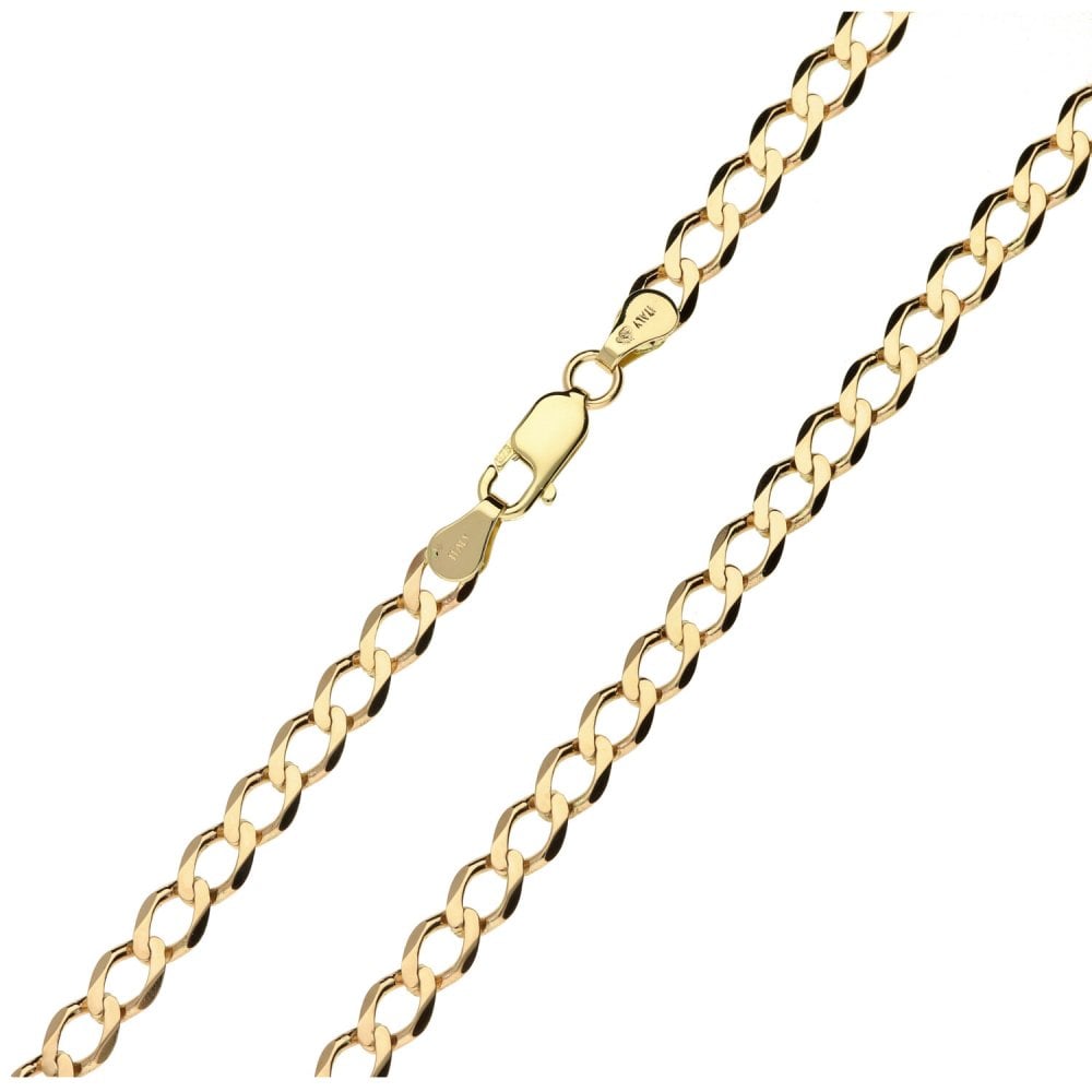 Ladies 9ct Yellow Gold Curb Chain - 18'' - 10.0g