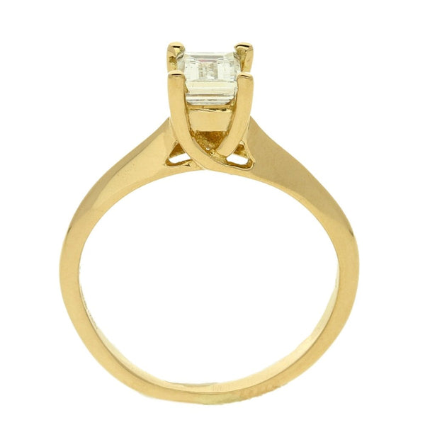 Ladies 18ct Yellow Gold Diamond Engagement Ring - Size I -0.62ct