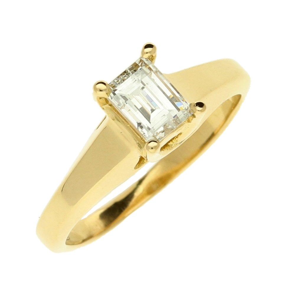 Ladies 18ct Yellow Gold Diamond Engagement Ring - Size I -0.62ct