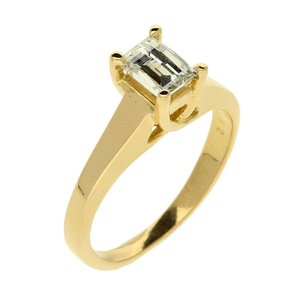 Ladies 18ct Yellow Gold Diamond Engagement Ring - Size I -0.62ct