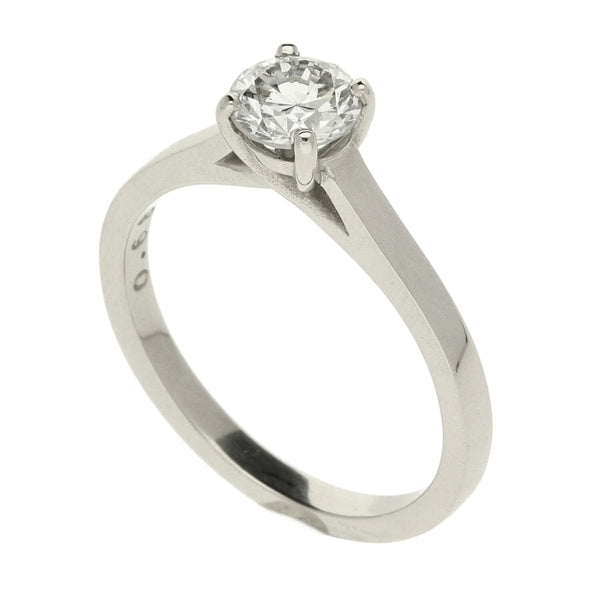 Ladies Platinum Diamond Engagement Ring - Size M - 0.68ct