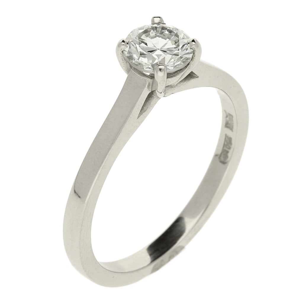 Ladies Platinum Diamond Engagement Ring - Size M - 0.68ct