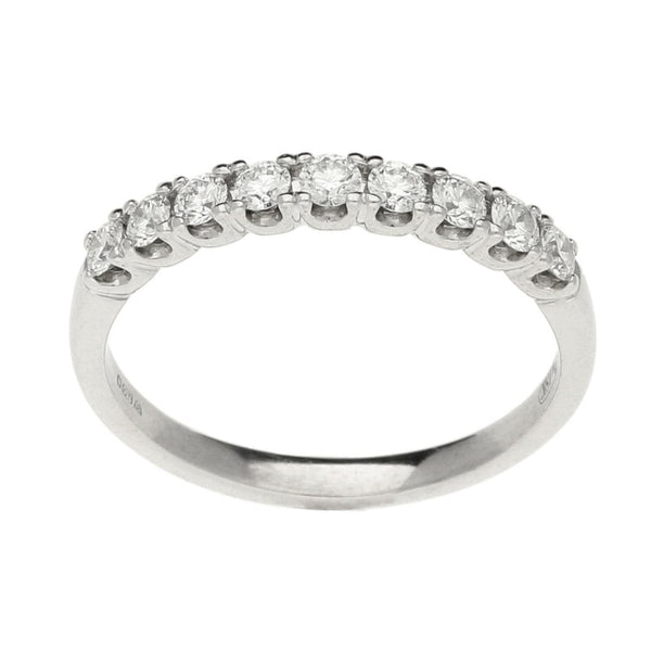 Ladies 18ct White Gold Diamond Eternity Ring - Size J