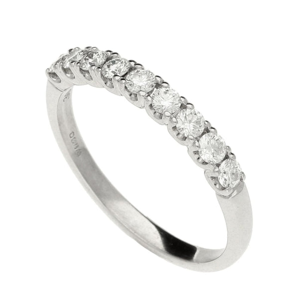 Ladies 18ct White Gold Diamond Eternity Ring - Size J