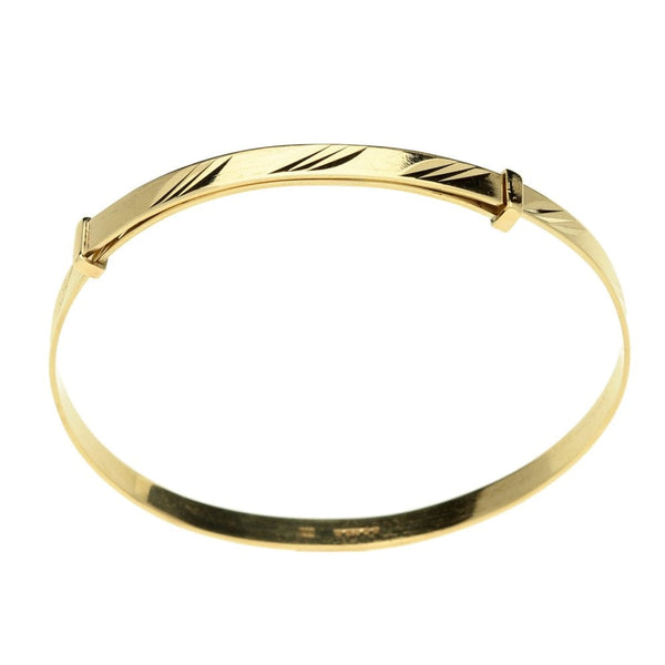Childs 9ct Yellow Gold Expandable Bangle
