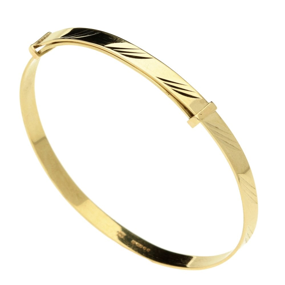 Childs 9ct Yellow Gold Expandable Bangle