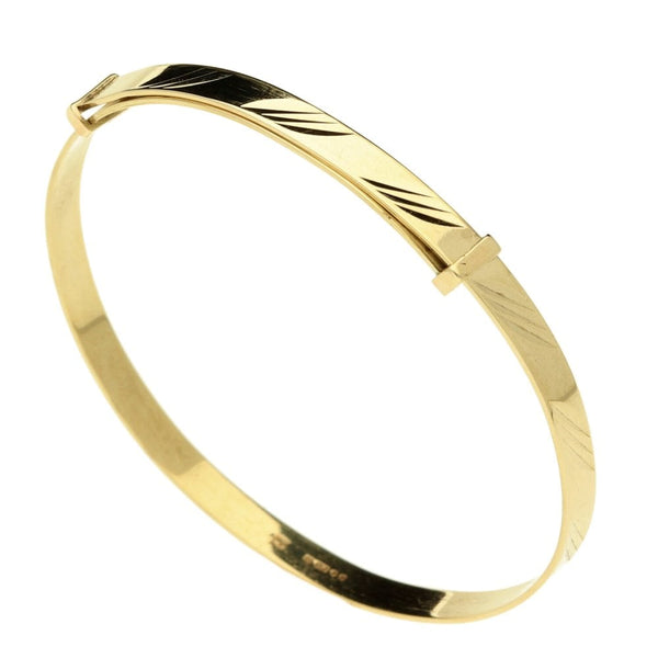 Childs 9ct Yellow Gold Expandable Bangle
