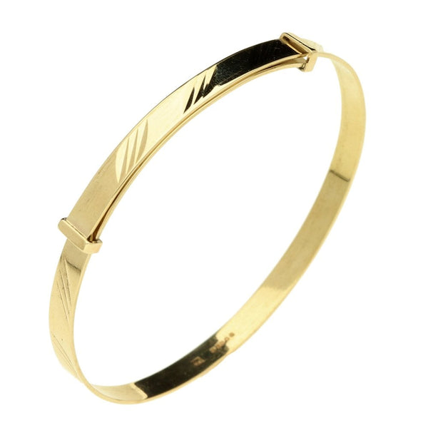Childs 9ct Yellow Gold Expandable Bangle