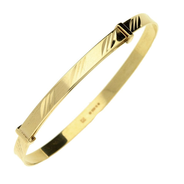 Childs 9ct Yellow Gold Expandable Bangle