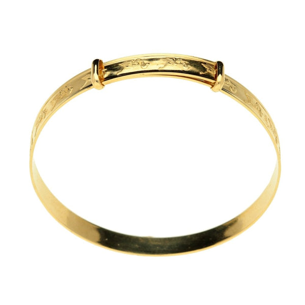 Childs 9ct Yellow Gold Expandable Bangle