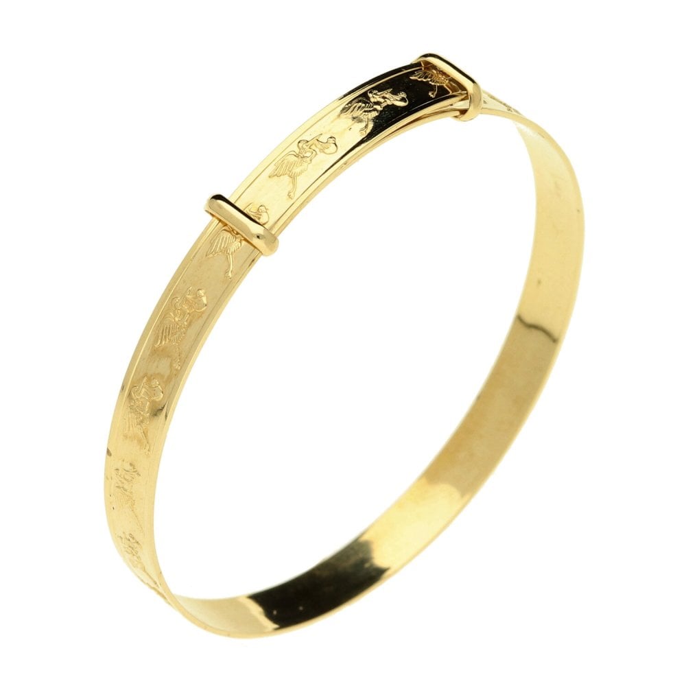 Childs 9ct Yellow Gold Expandable Bangle