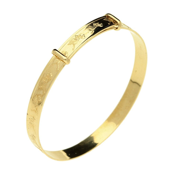 Childs 9ct Yellow Gold Expandable Bangle