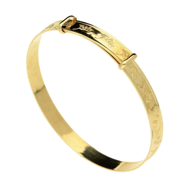 Childs 9ct Yellow Gold Expandable Bangle